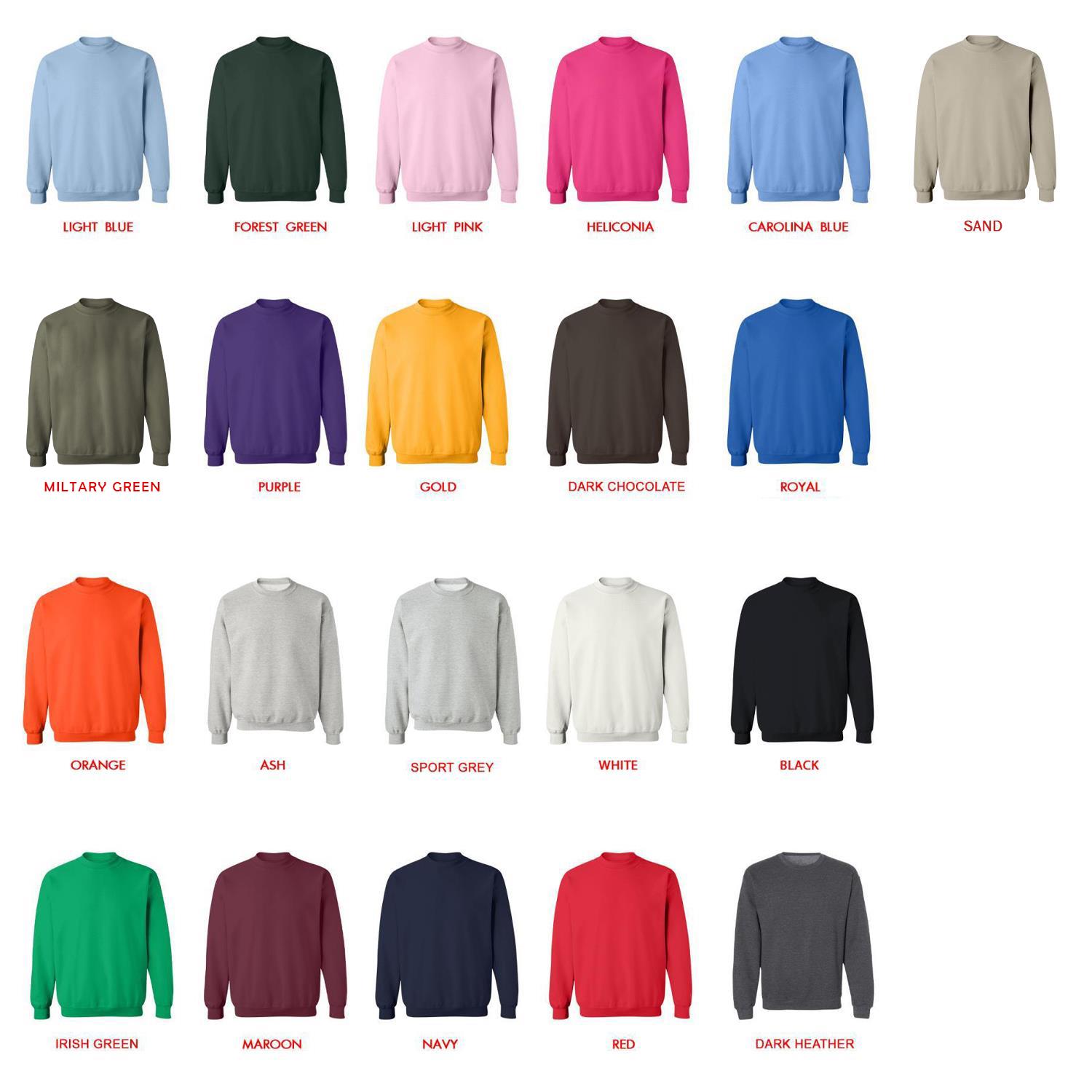 sweatshirt color chart - SpongeBob UK Shop