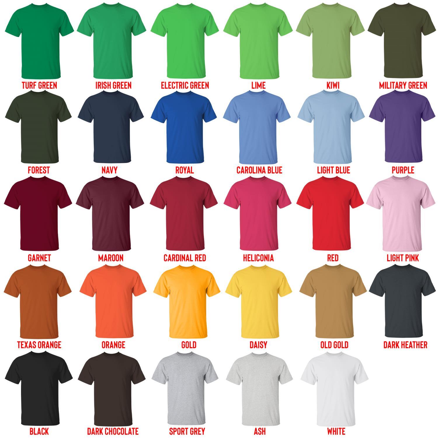 t shirt color chart - SpongeBob UK Shop