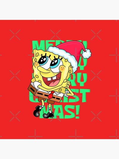 Alternative view of Spongebob Christmas Throw Pillow