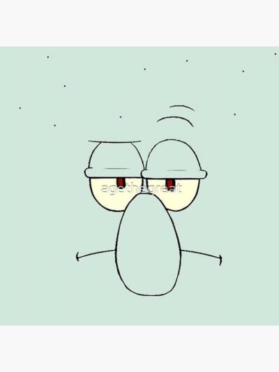 Alternative view of Squidward Throw Pillow