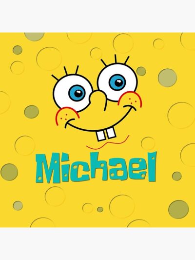 Alternative view of Spongebob Personalized Name Michael Throw Pillow
