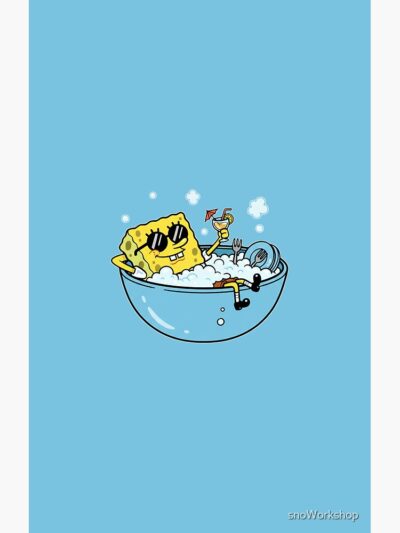 Alternative view of Happy Sponge Bob Shower Curtain