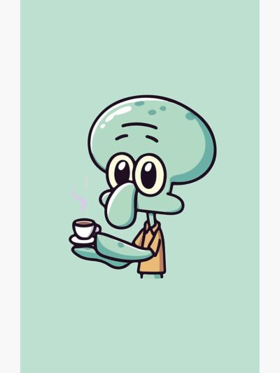 Alternative view of Squidward Tentacles Tea Shower Curtain