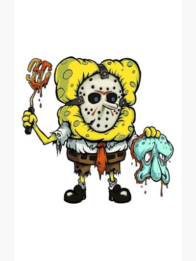 Alternative view of Spongebob Horror Shower Curtain