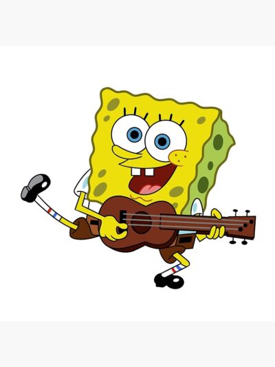 Alternative view of Sponge Playing A Guitar Tapestry