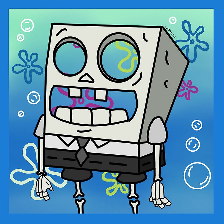 Sponge Bob Skeleton Tote Bag - Image 2