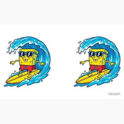 Alternative view of Cute Sponge Bob In Sunglasses Water Surfing Gamer Stickers And T Shirts Mug