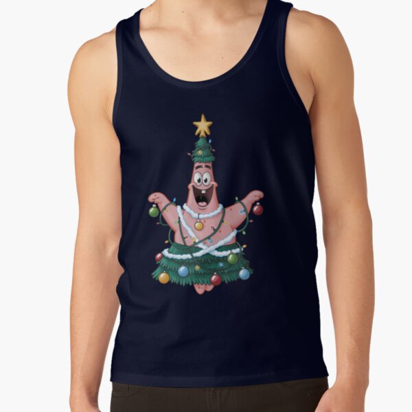 Spongebob Squarepants Patrick Star Christmas Tree Tank Top - Image 5