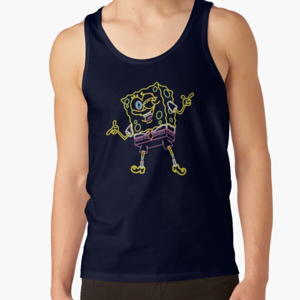 Spongebob Squarepants Winking Neon Outline Tank Top - Image 5