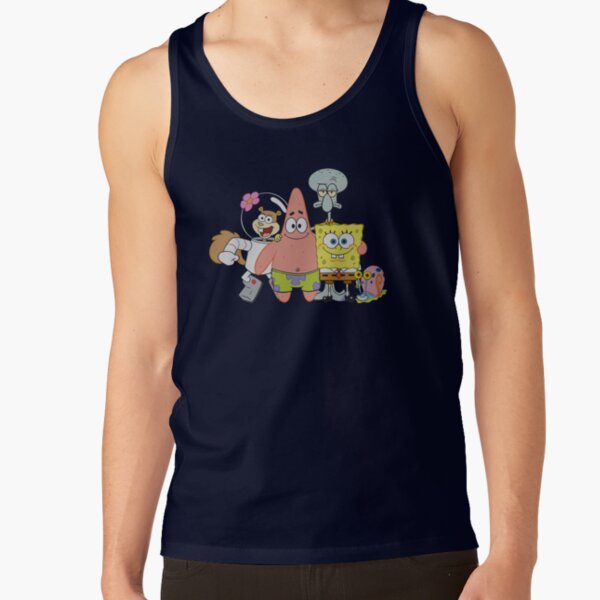 Spongebob Squarepants Happy Group Shot Tank Top - Image 5
