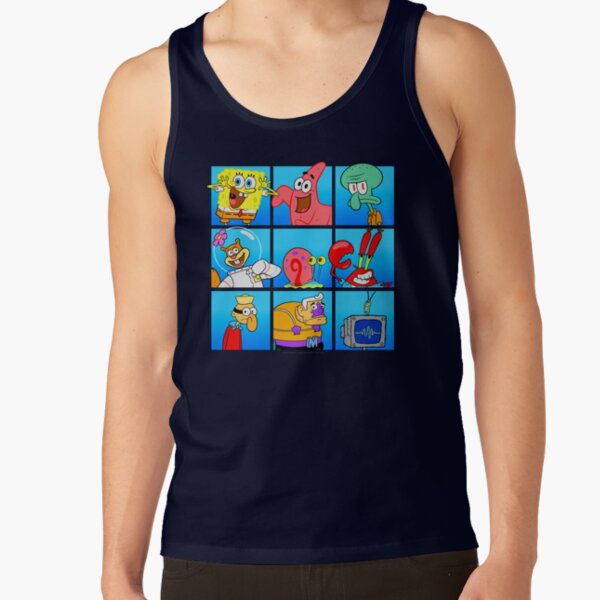Spongebob Squarepants Group Character Box Up Tank Top - Image 5