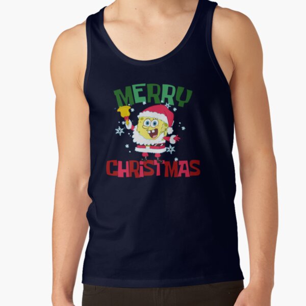 Spongebob Squarepants Santa Outfit Merry Christmas Tank Top - Image 5