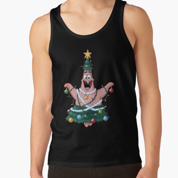 Spongebob Squarepants Patrick Star Christmas Tree Tank Top - Image 3