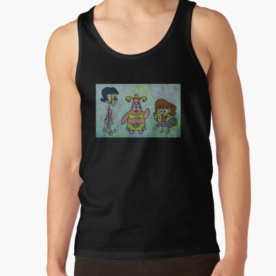 Alternative view of Spongebob Squarepants Patrick Squidward Girls Night Tank Top