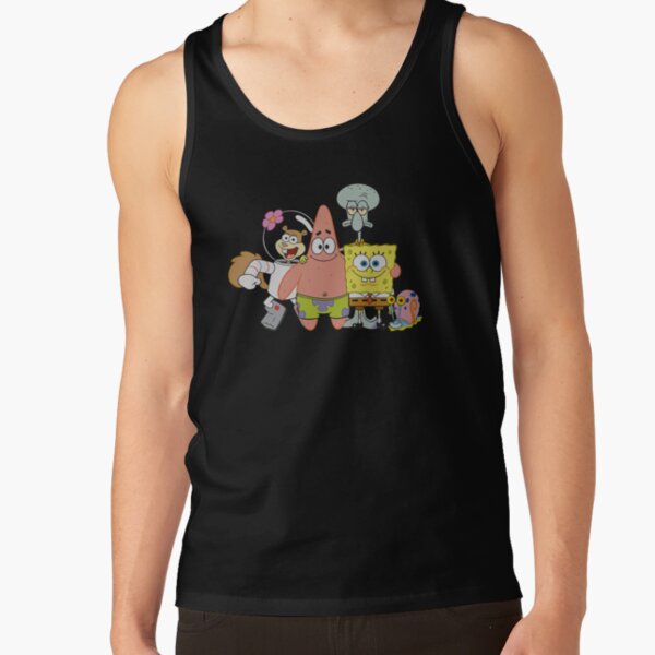 Spongebob Squarepants Happy Group Shot Tank Top - Image 3