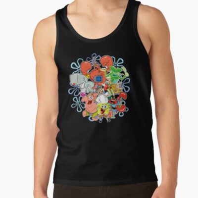 Alternative view of Spongebob Squarepants Group Shot Gangs All Here Tank Top