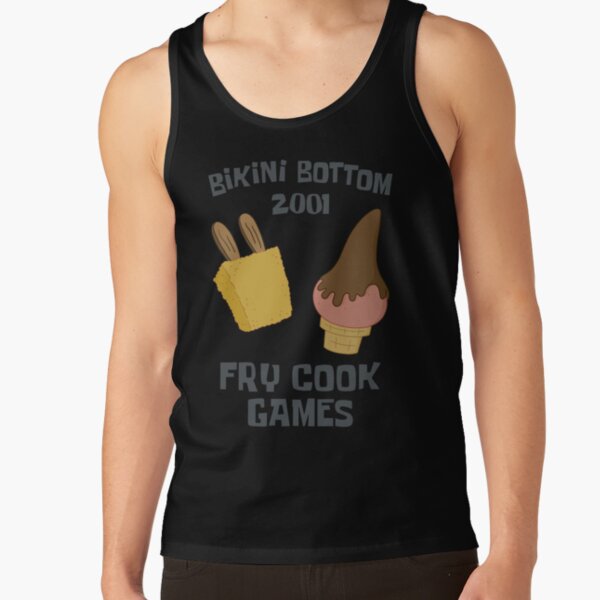 Spongebob Squarepants Bikini Bottom 2001 Fry Cook Games Tank Top - Image 2