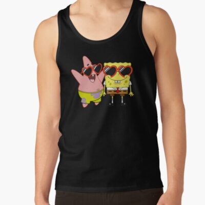 Alternative view of Spongebob Squarepants And Patrick Heart Glasses Portrait Tank Top