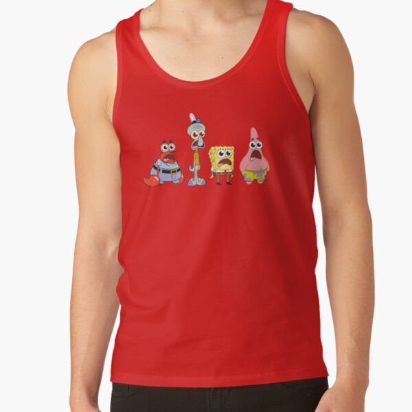 Spongebob Squarepants Cast Group Stare Tank Top - Image 4