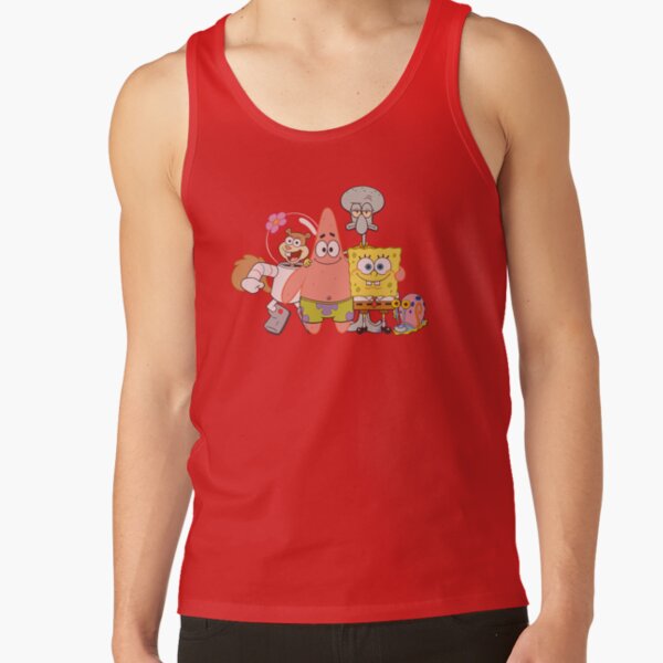 Spongebob Squarepants Happy Group Shot Tank Top - Image 4