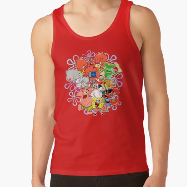 Spongebob Squarepants Group Shot Gangs All Here Tank Top - Image 4