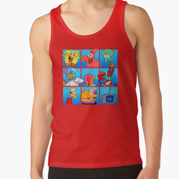 Spongebob Squarepants Group Character Box Up Tank Top - Image 4