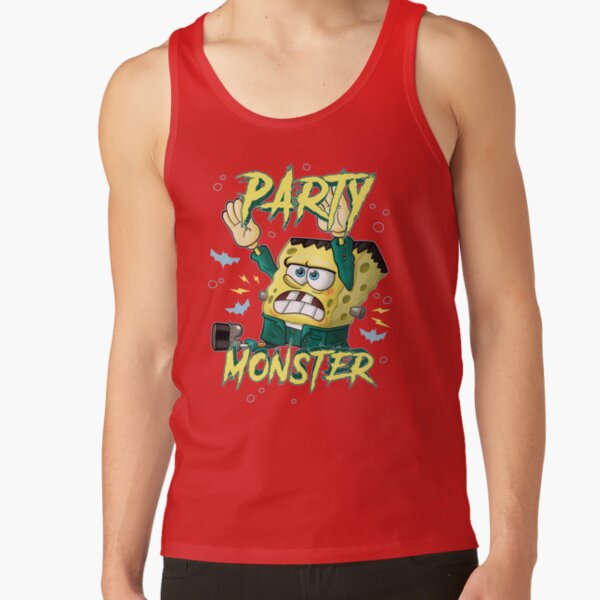Spongebob Squarepants Halloween Party Monster Frankensponge Tank Top - Image 4