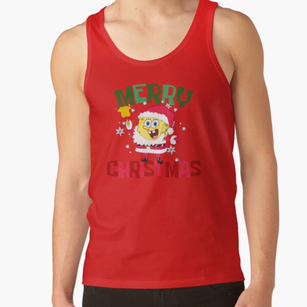 Spongebob Squarepants Santa Outfit Merry Christmas Tank Top - Image 4
