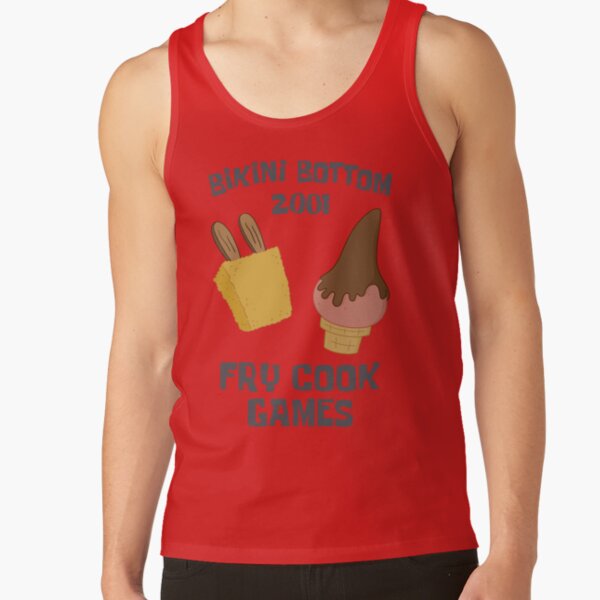 Spongebob Squarepants Bikini Bottom 2001 Fry Cook Games Tank Top - Image 4