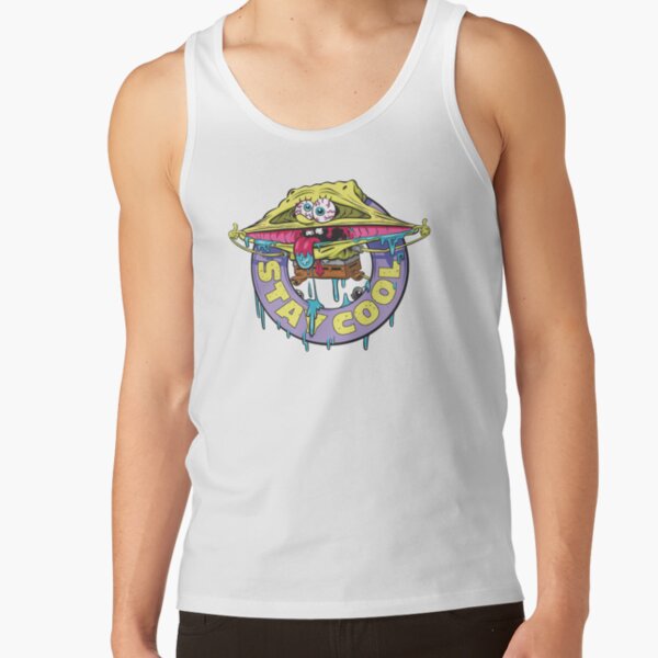 Spongebob Squarepants Stay Cool Drippy Logo Tank Top