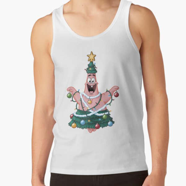 Spongebob Squarepants Patrick Star Christmas Tree Tank Top - Image 2
