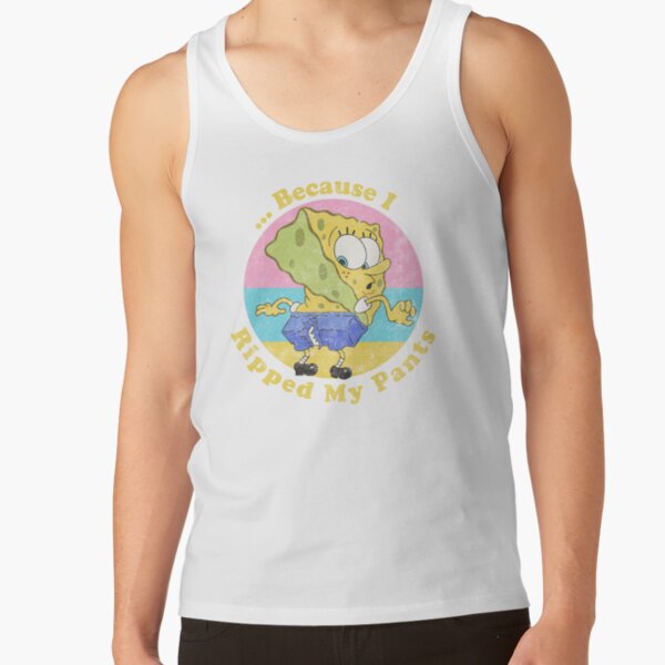 Spongebob Squarepants Because I Ripped My Pants Tank Top - Image 2