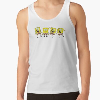 Alternative view of The Spongebob Squarepants Movie Four Wacky Spongebob Faces Tank Top