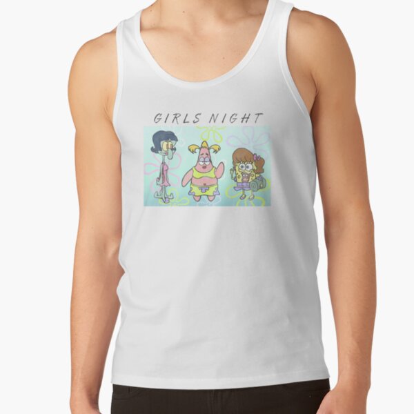Spongebob Squarepants Patrick Squidward Girls Night Tank Top