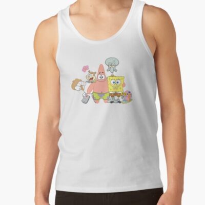 Alternative view of Spongebob Squarepants Happy Group Shot Tank Top