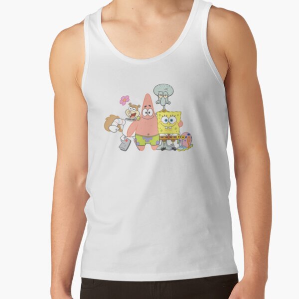 Spongebob Squarepants Happy Group Shot Tank Top - Image 2