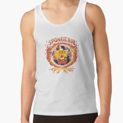 Alternative view of Spongebob Squarepants Fiery Band Poster Tank Top