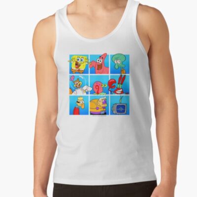 Alternative view of Spongebob Squarepants Group Character Box Up Tank Top