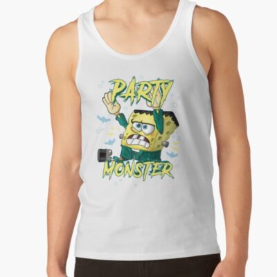 Alternative view of Spongebob Squarepants Halloween Party Monster Frankensponge Tank Top