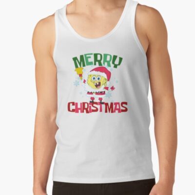 Alternative view of Spongebob Squarepants Santa Outfit Merry Christmas Tank Top