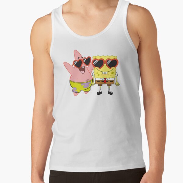 Spongebob Squarepants And Patrick Heart Glasses Portrait Tank Top