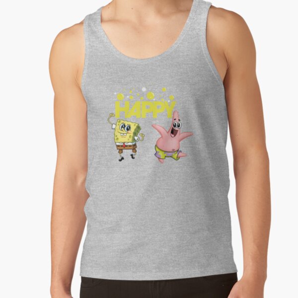 Spongebob Squarepants Happy Dancing Spongebob And Patrick Tank Top - Image 3