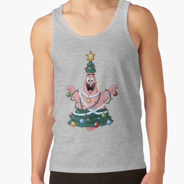 Spongebob Squarepants Patrick Star Christmas Tree Tank Top - Image 4