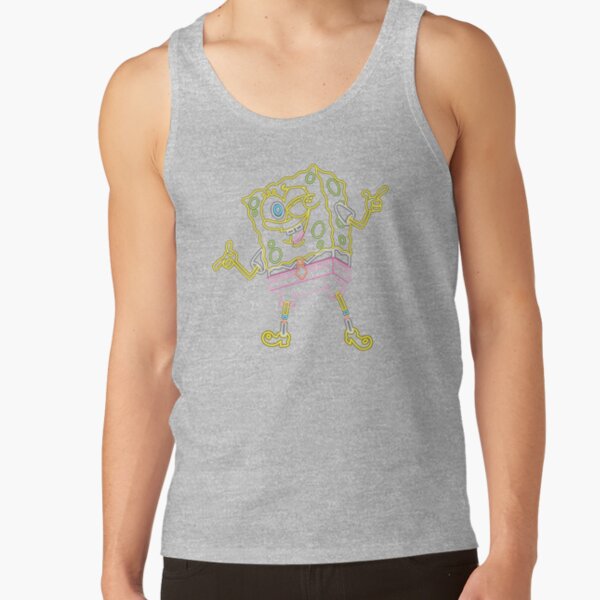 Spongebob Squarepants Winking Neon Outline Tank Top - Image 3