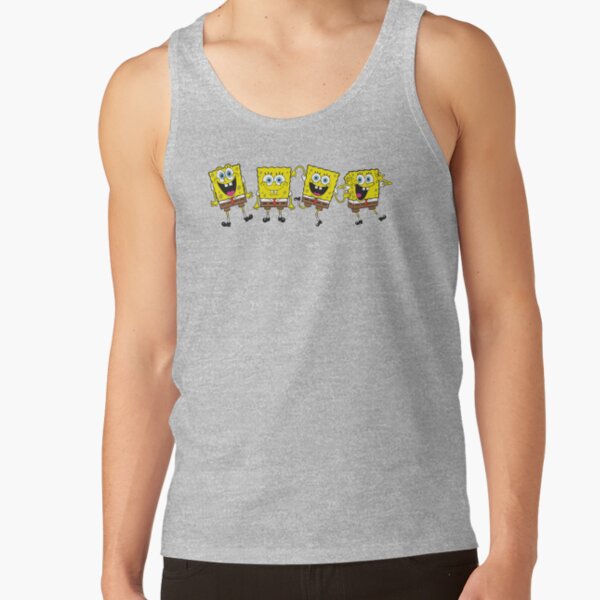 The Spongebob Squarepants Movie Four Wacky Spongebob Faces Tank Top - Image 4