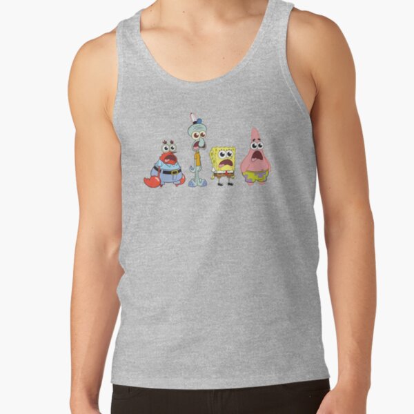 Spongebob Squarepants Cast Group Stare Tank Top - Image 3
