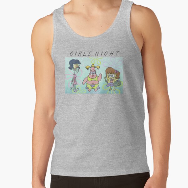 Spongebob Squarepants Patrick Squidward Girls Night Tank Top - Image 3