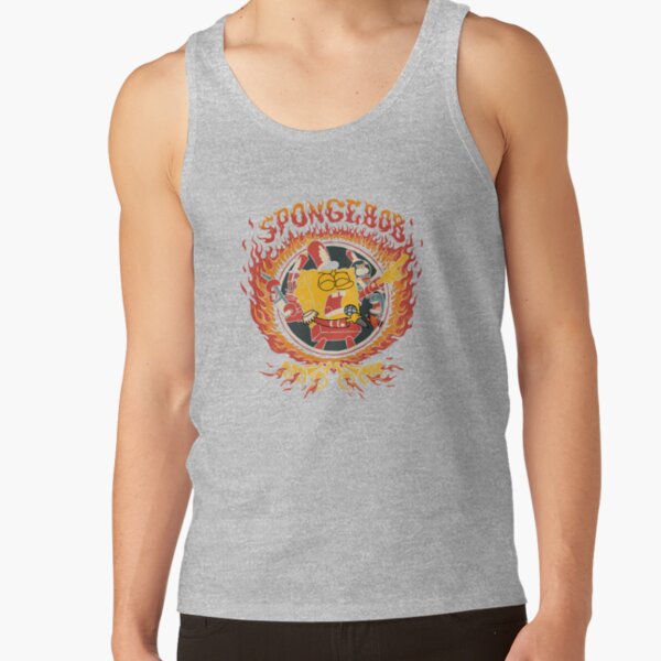 Spongebob Squarepants Fiery Band Poster Tank Top - Image 3