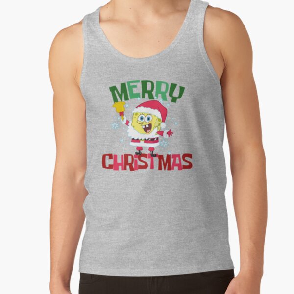 Spongebob Squarepants Santa Outfit Merry Christmas Tank Top