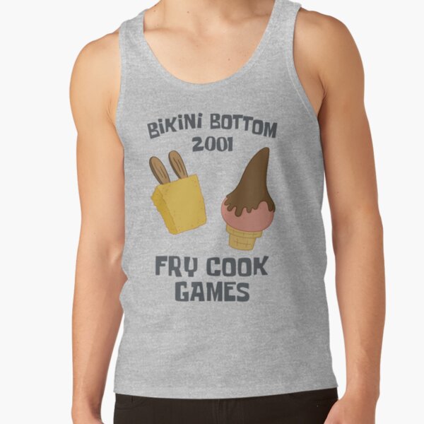 Spongebob Squarepants Bikini Bottom 2001 Fry Cook Games Tank Top - Image 3